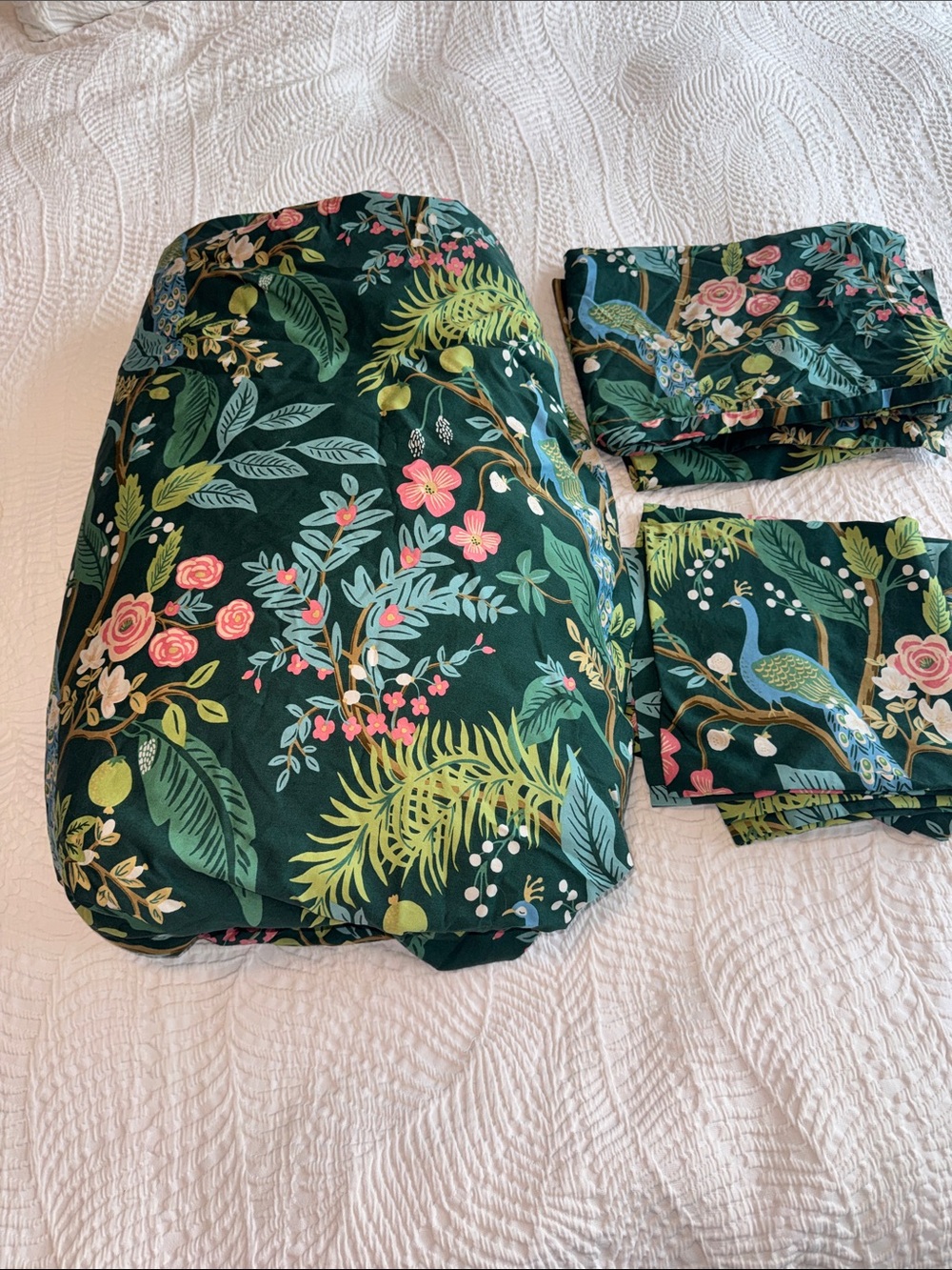 Rifle Paper Co. Duvet Cover peacock emerald